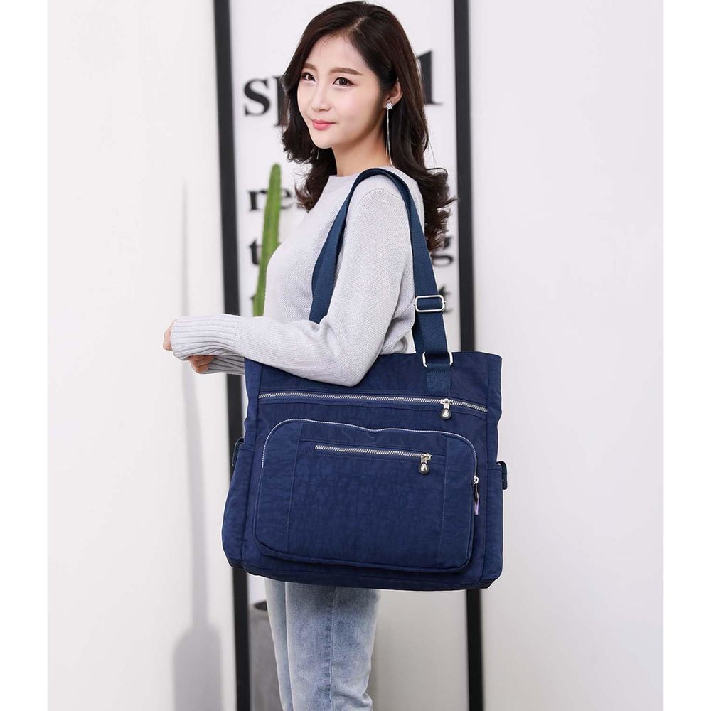 Tote Bag, Waterproof Nylon Shoulder Bags, Multi Pockets Tote c: - Picture 2 of 6